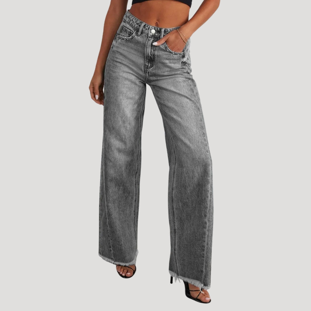 FIORA | High-rise wide-leg jeans