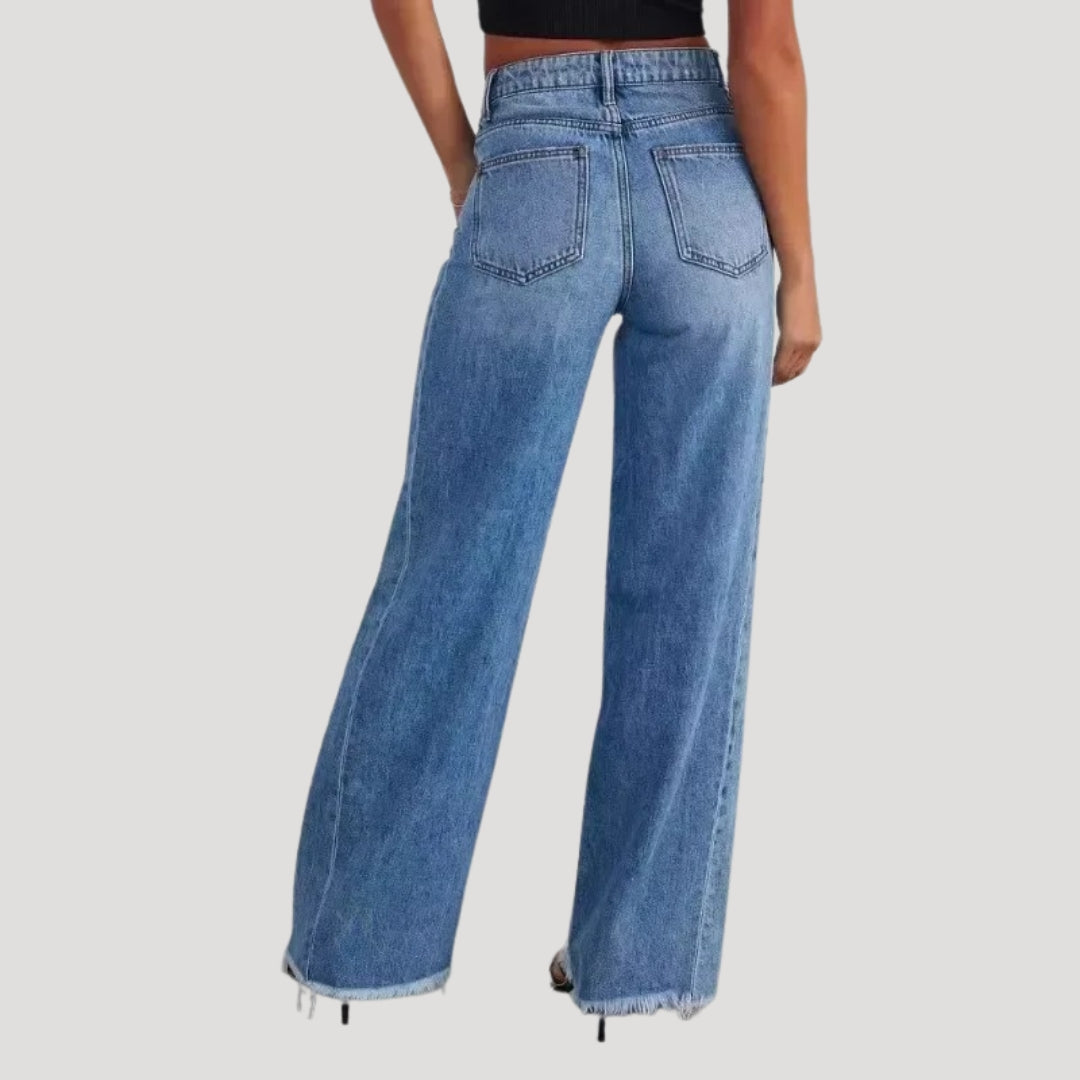 FIORA | High-rise wide-leg jeans