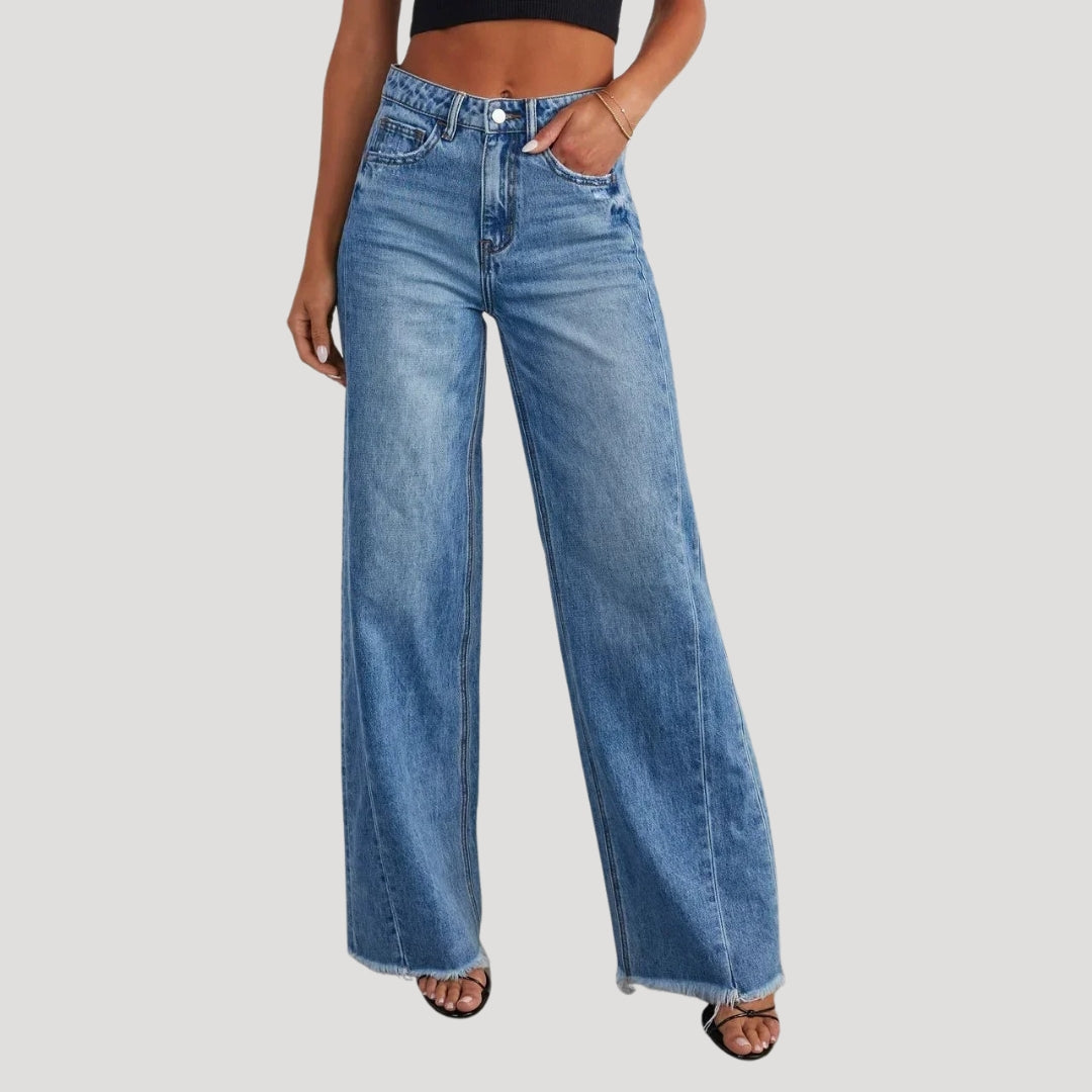 FIORA | High-rise wide-leg jeans