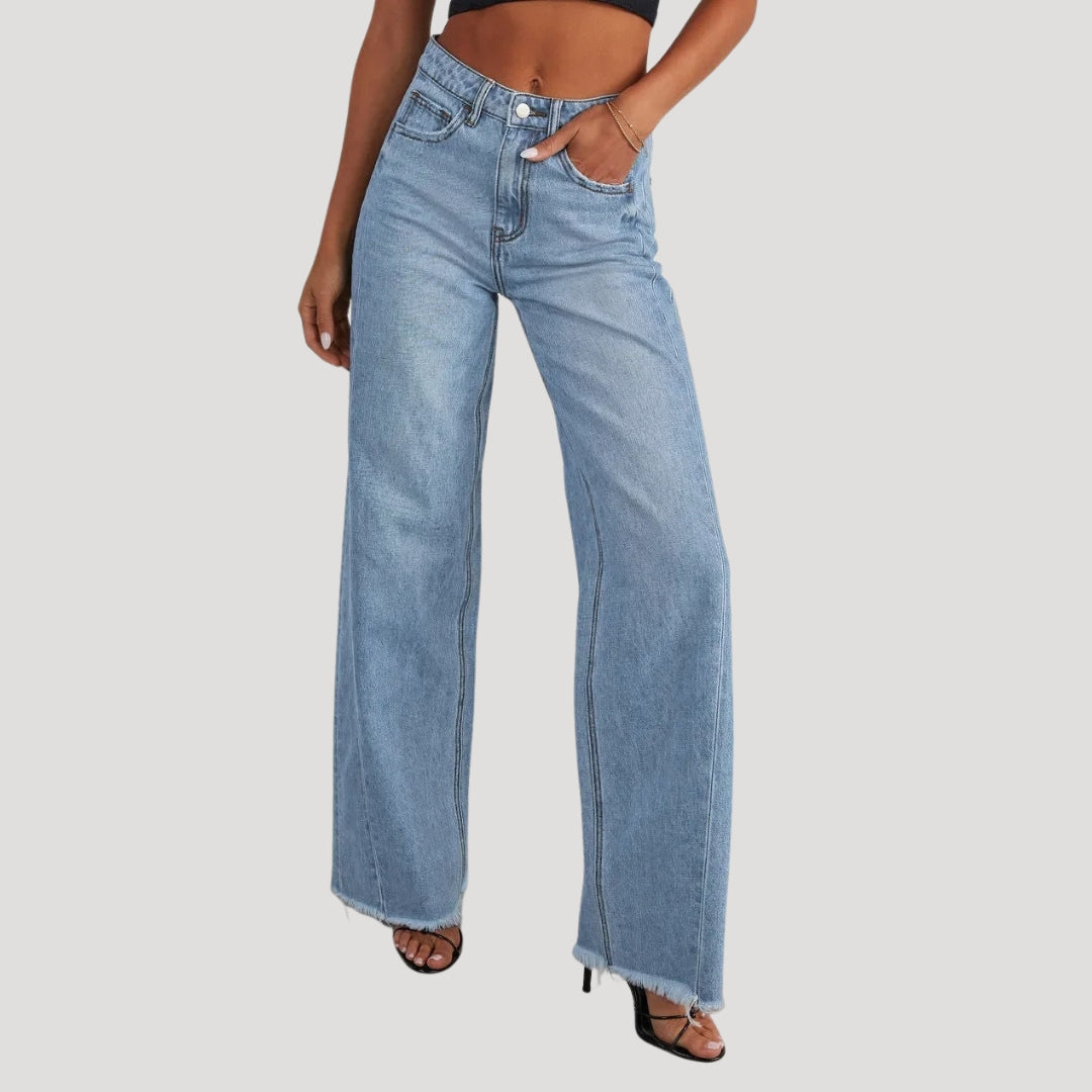 FIORA | High-rise wide-leg jeans