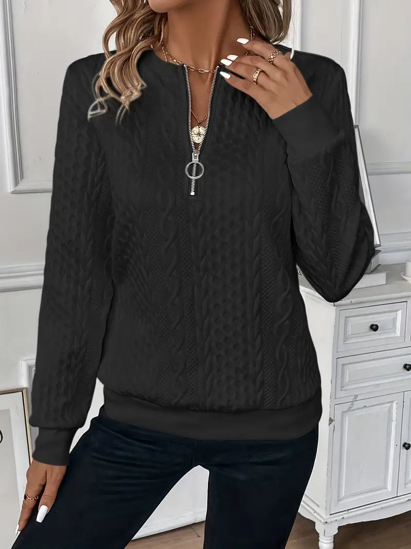 FIORA | Elegant sweater with zipper