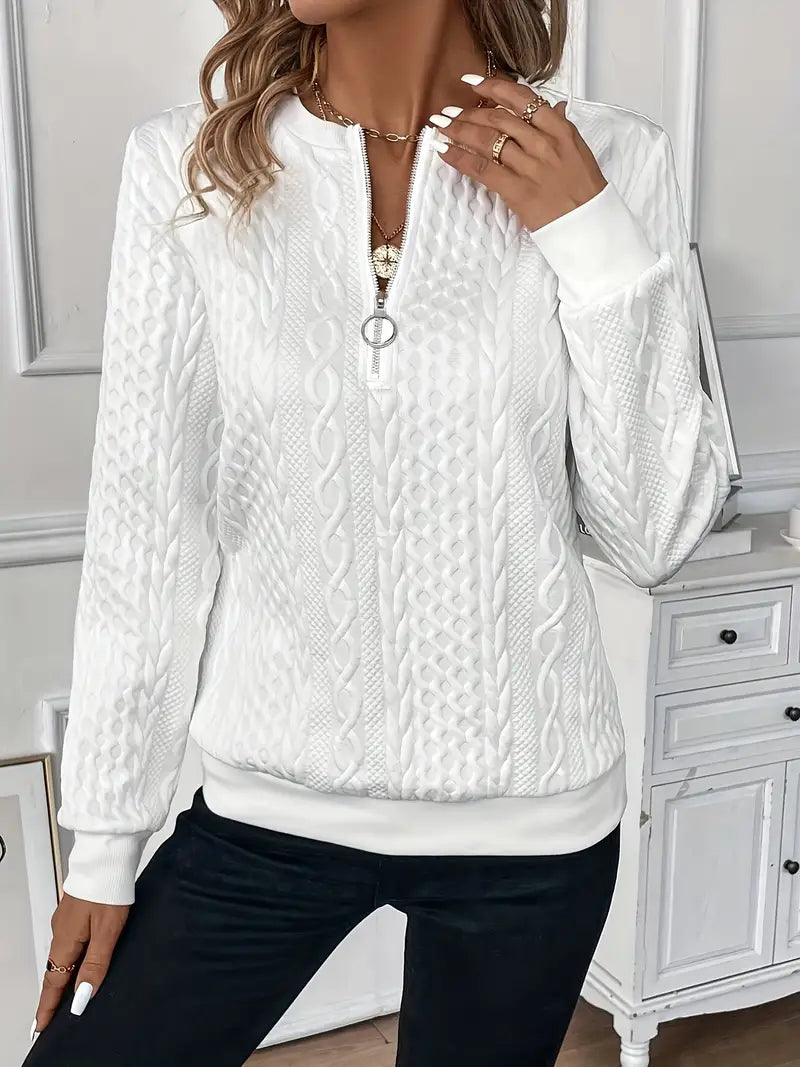 FIORA | Elegant sweater with zipper