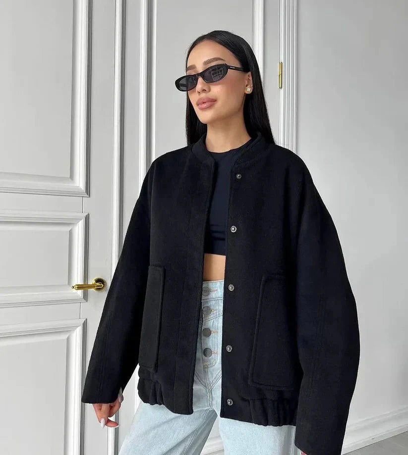 FIORA | Button Bomber Jacket