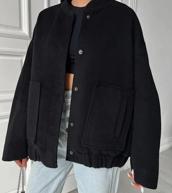 FIORA | Button Bomber Jacket