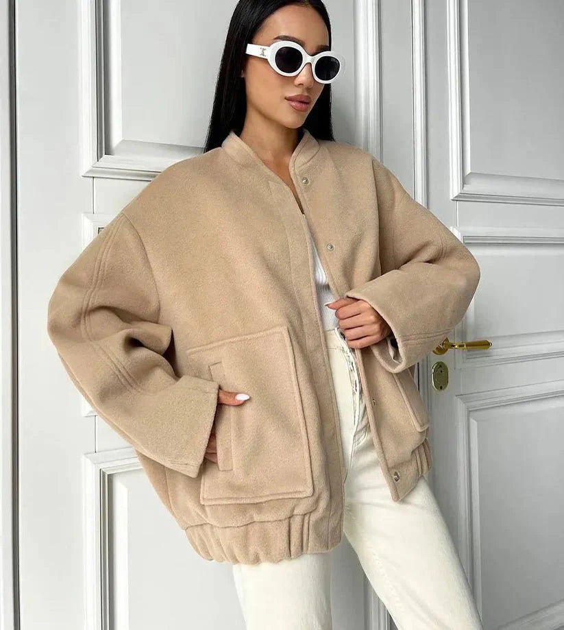 FIORA | Button Bomber Jacket