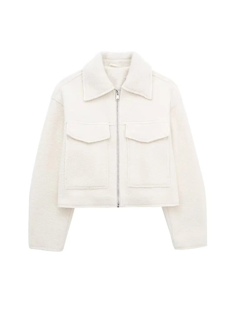 FIORA | Luxe Cropped Wool Jacket