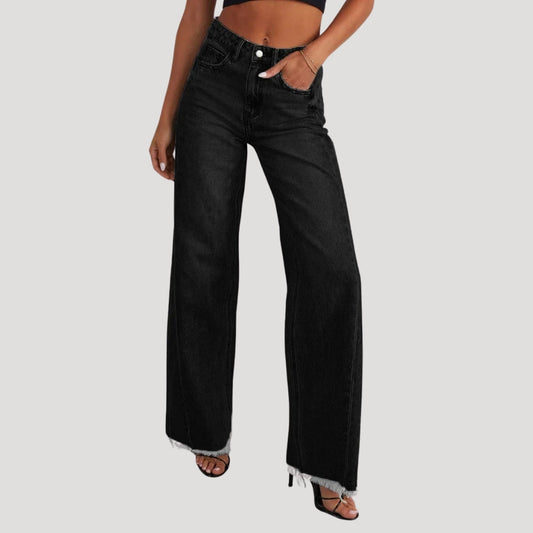 FIORA | High-rise wide-leg jeans