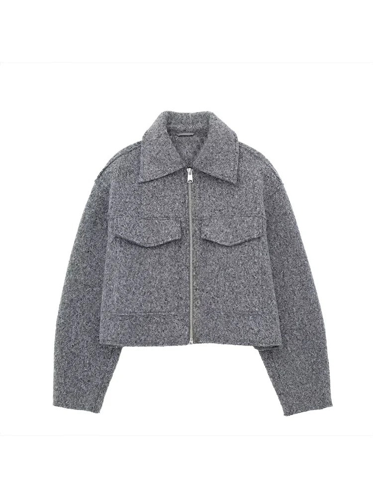 FIORA | Luxe Cropped Wool Jacket