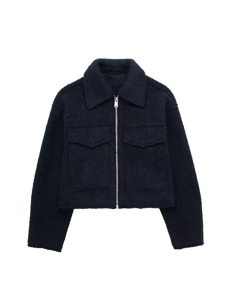 FIORA | Luxe Cropped Wool Jacket