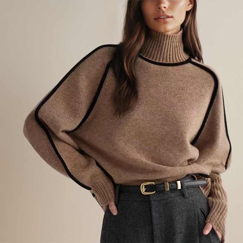 FIORA |Soft Cashmere Turtleneck Sweater