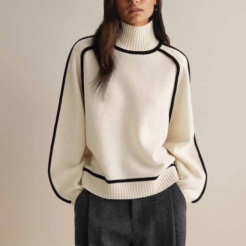 FIORA |Soft Cashmere Turtleneck Sweater