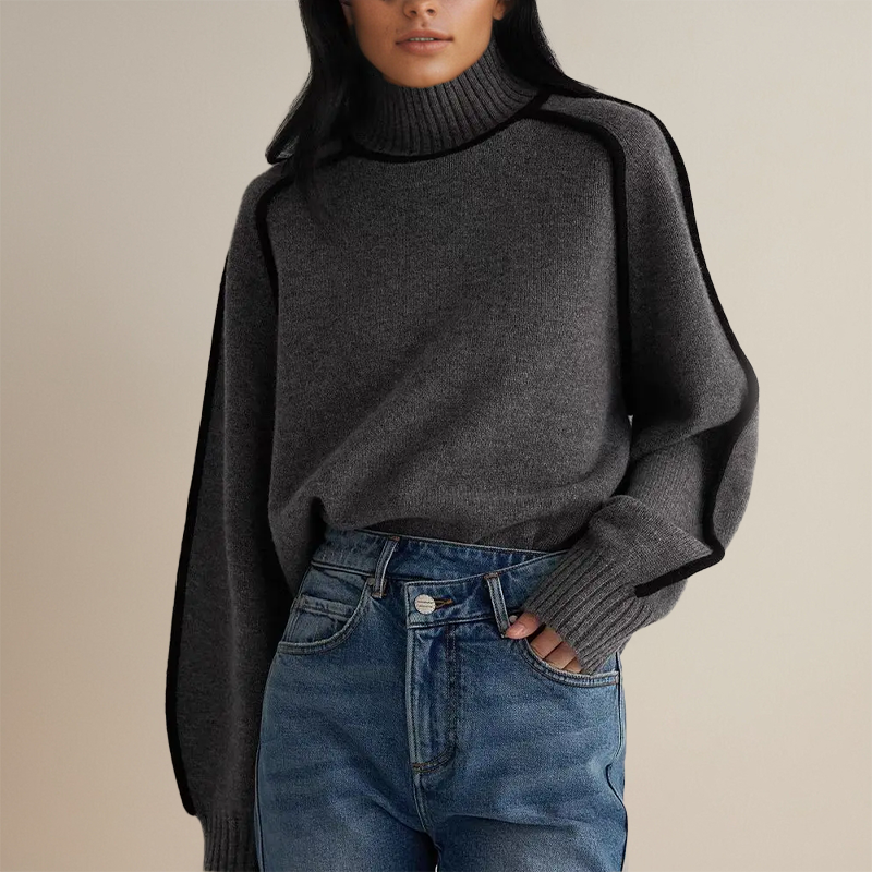 FIORA |Soft Cashmere Turtleneck Sweater