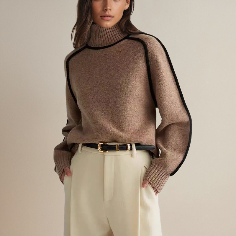 FIORA |Soft Cashmere Turtleneck Sweater