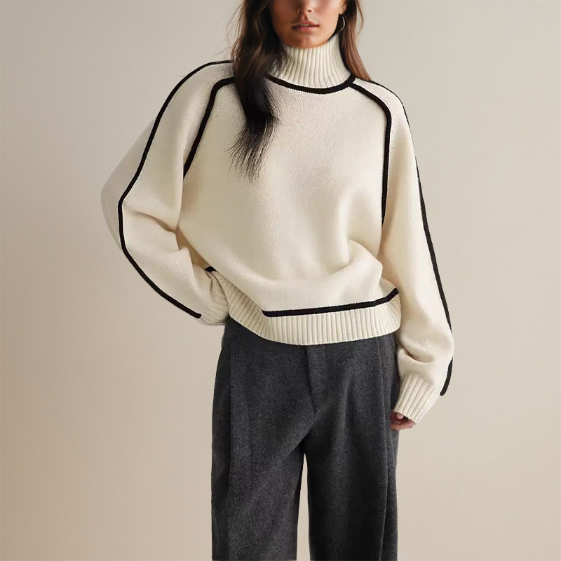 FIORA |Soft Cashmere Turtleneck Sweater