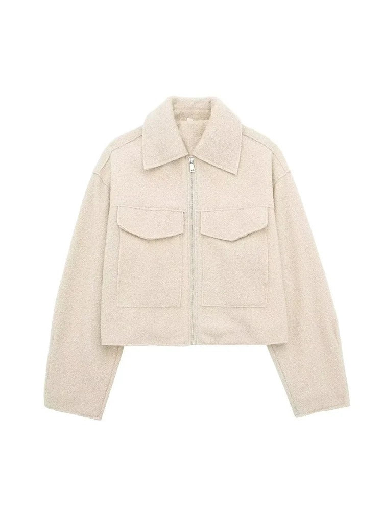 FIORA | Luxe Cropped Wool Jacket