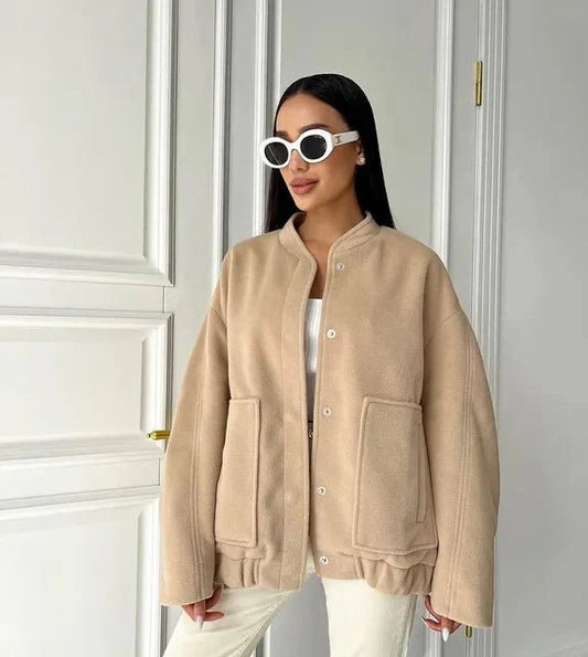 FIORA | Button Bomber Jacket